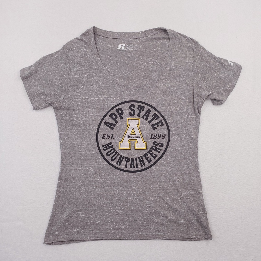 Appalachian State Mountaineers Shirt Womens XL Gray App State Short Sleeve